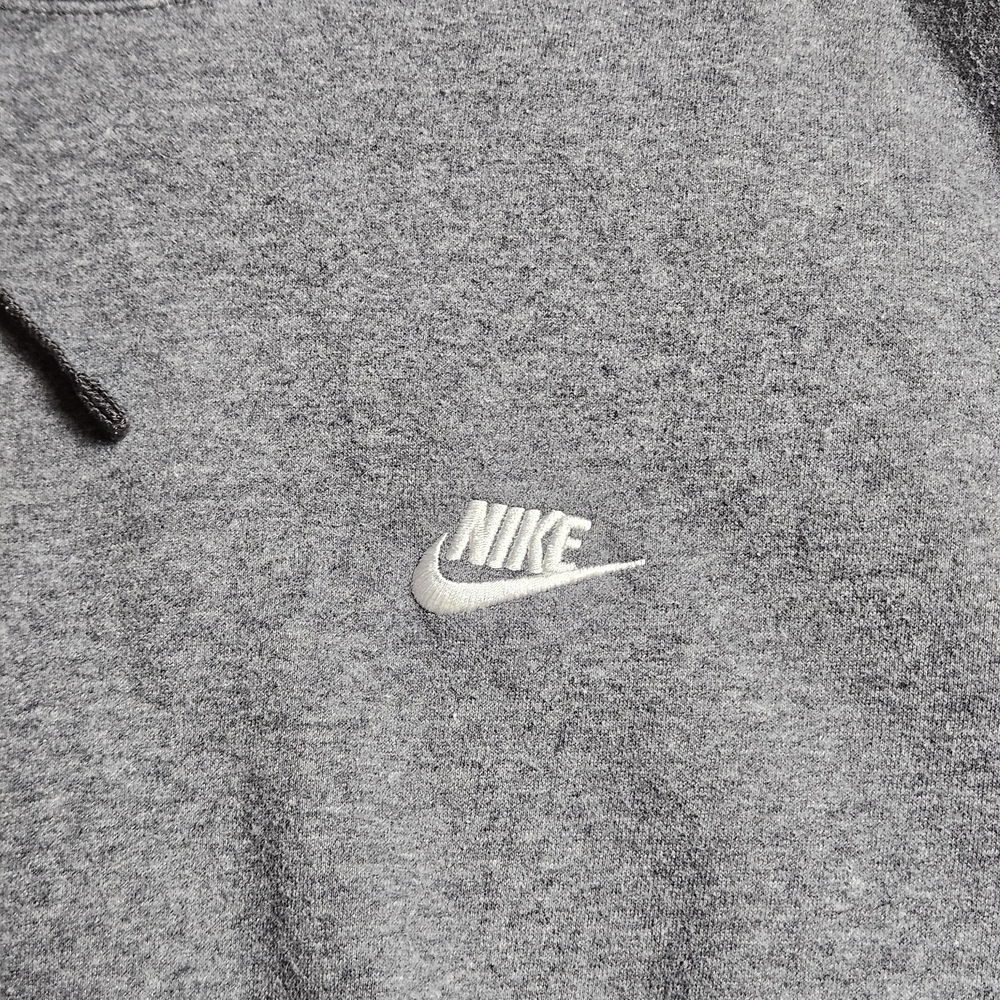 Nike Hoodie XXL Gray Pullover Fleece Sweatshirt Swoosh Logo - Picture 3 of 7